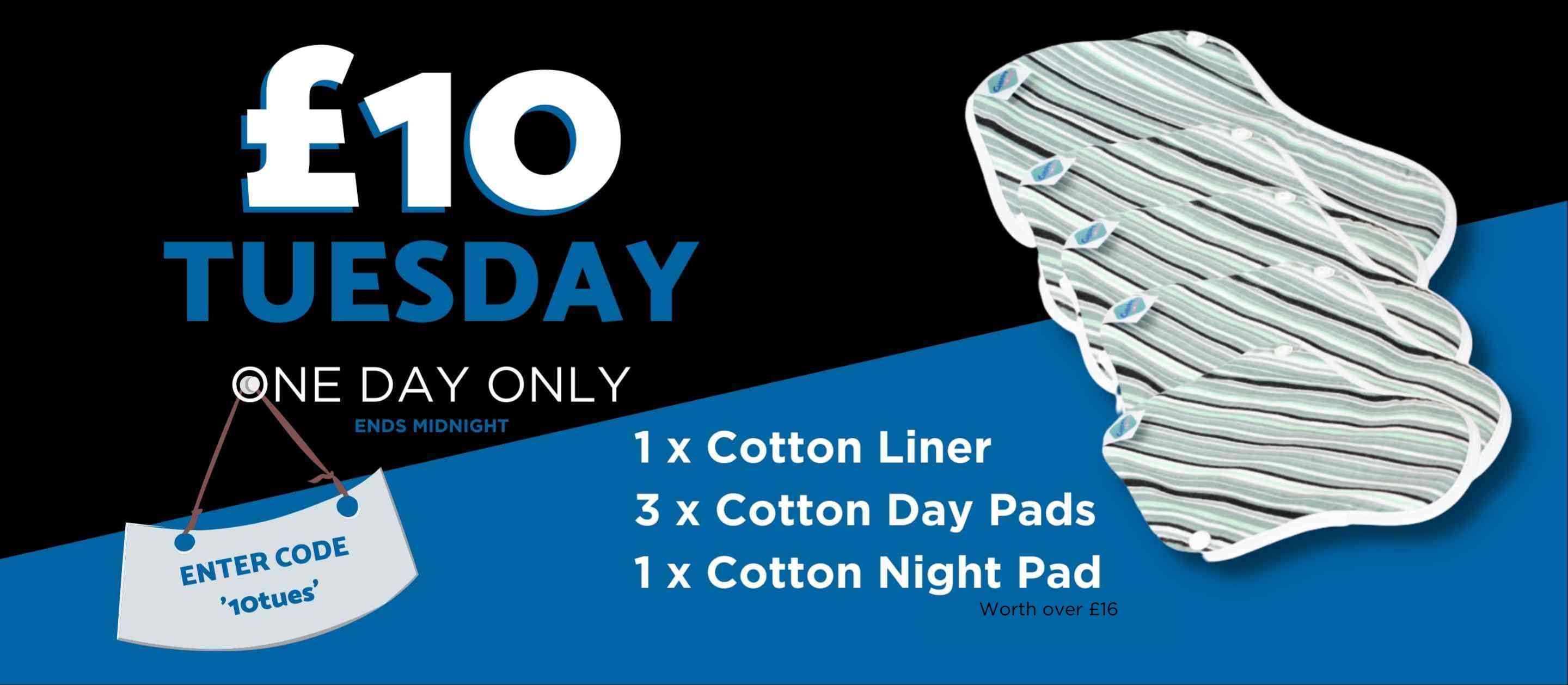 One liner, three day pads and a night pad for £10